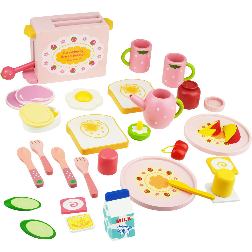 Drewniane akcesoria zestaw śniadaniowy toster opiekacz