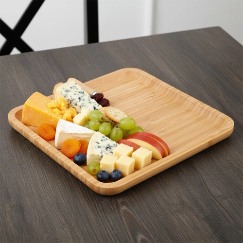 Taca do serwowania bambusowa 17x17 cm