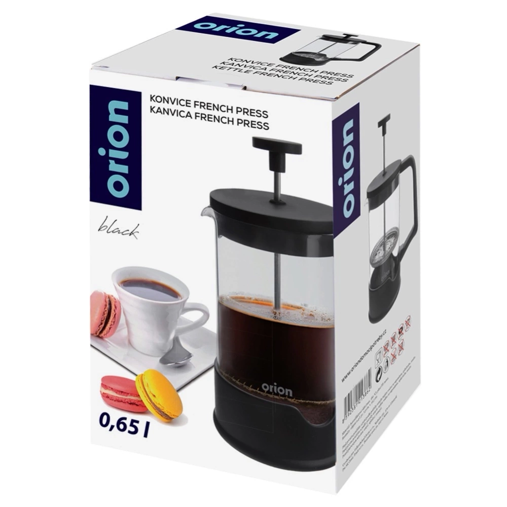 Zaparzacz tłokowy do kawy i herbaty szklany BLACK 650 ml