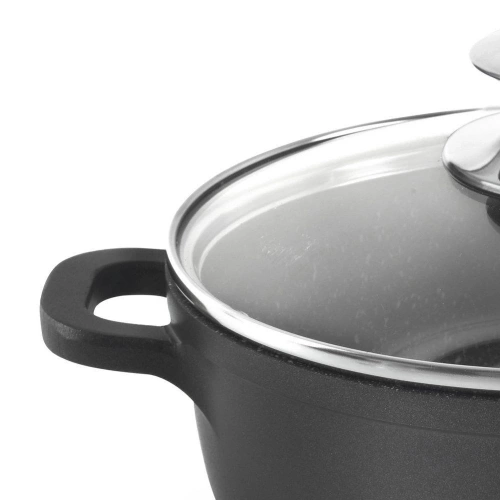 Garnek granitowy ze szklaną pokrywką GRANDE 20 cm, 2,3 l