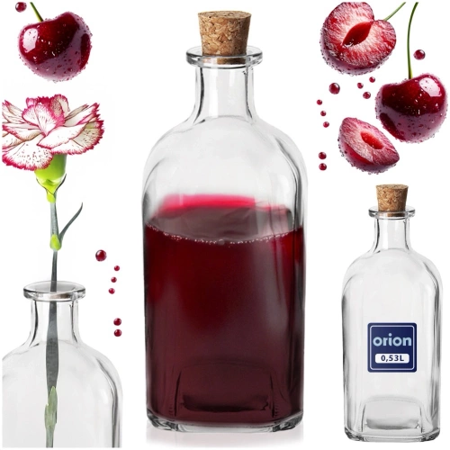 Butelka z korkiem szklana 530 ml