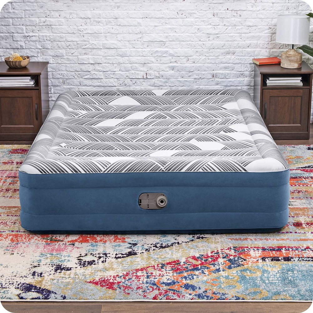 Bestway 2os wygodny materaca Queen 203x152x36cm wbudowana pompka  6712Y