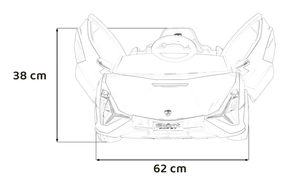 Lamborghini SIAN na akumulator dla dzieci Zielony + Pilot + EVA + Wolny Start + Audio LED