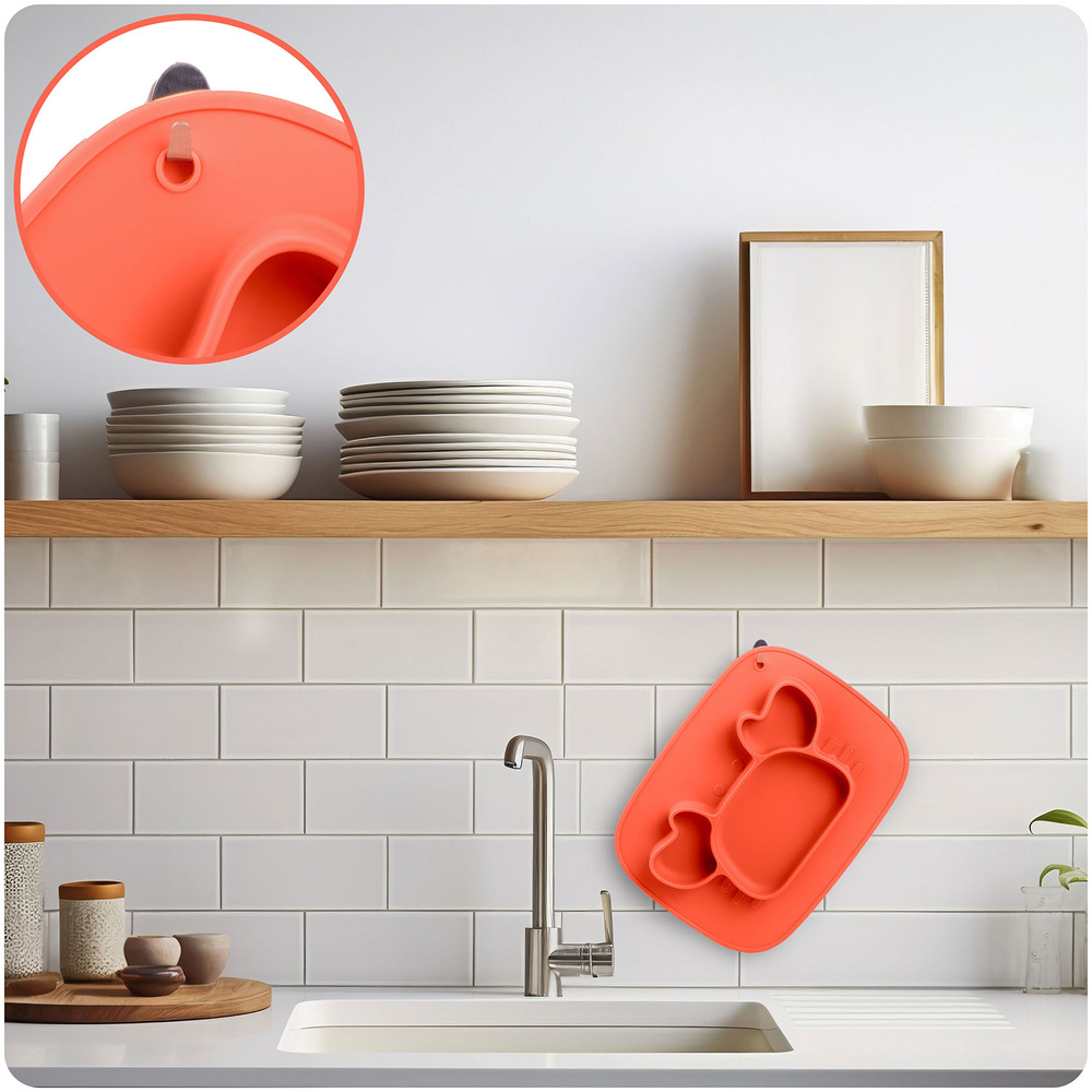 Talerzyk dla dzieci silikonowy do karmienia krab 