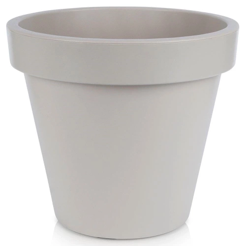 Doniczka ogrodowa plastikowa beżowa okrągła 39x35 cm