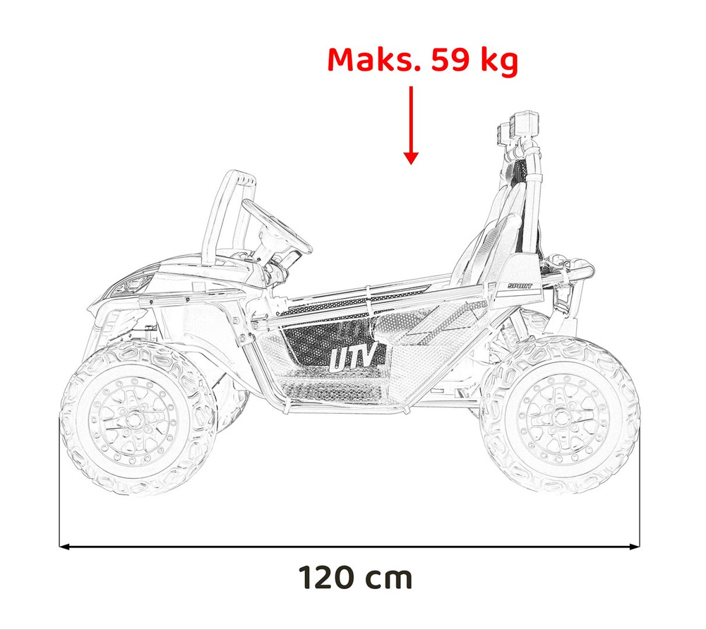 Pojazd Buggy FASTER Niebieski