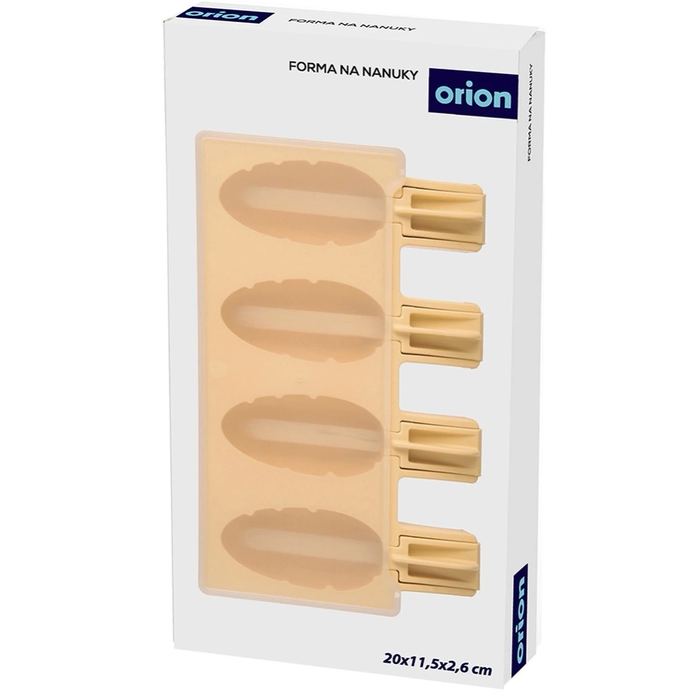 Forma do lodów silikonowa z pokrywką żółta