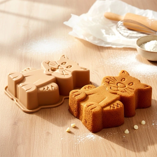 Forma do pieczenia silikonowa kot 20x16x4,5 cm