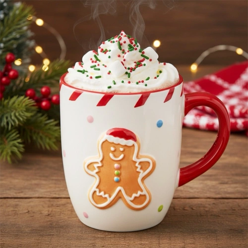Kubek ceramiczny piernikowy ludzik 330 ml