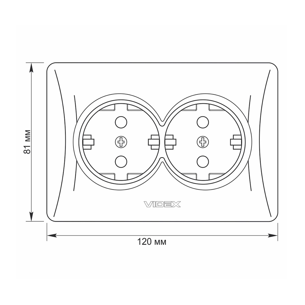 Gniazdko Podwójne Kontakt Videx Binera 16A Natynkowy Czarny