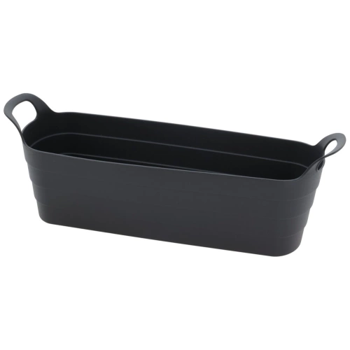 Doniczka ogrodowa plastikowa czarna podłużna 44,5 cm