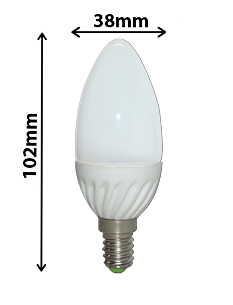 Żarówka LED E14 Świeczka 4W = 40W 2700–3200K Ciepła Biel 270° LEDmaxx