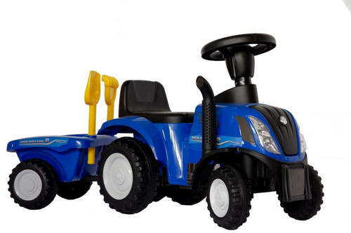 Jeździk odpychacz traktor z przyczepką i funkcjami dźwiękowymi oraz świetlnymi