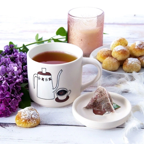 Kubek z pokrywką porcelanowy 420 ml