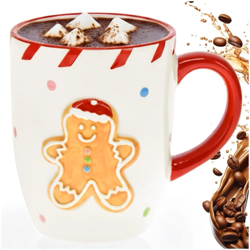 Kubek ceramiczny piernikowy ludzik 330 ml