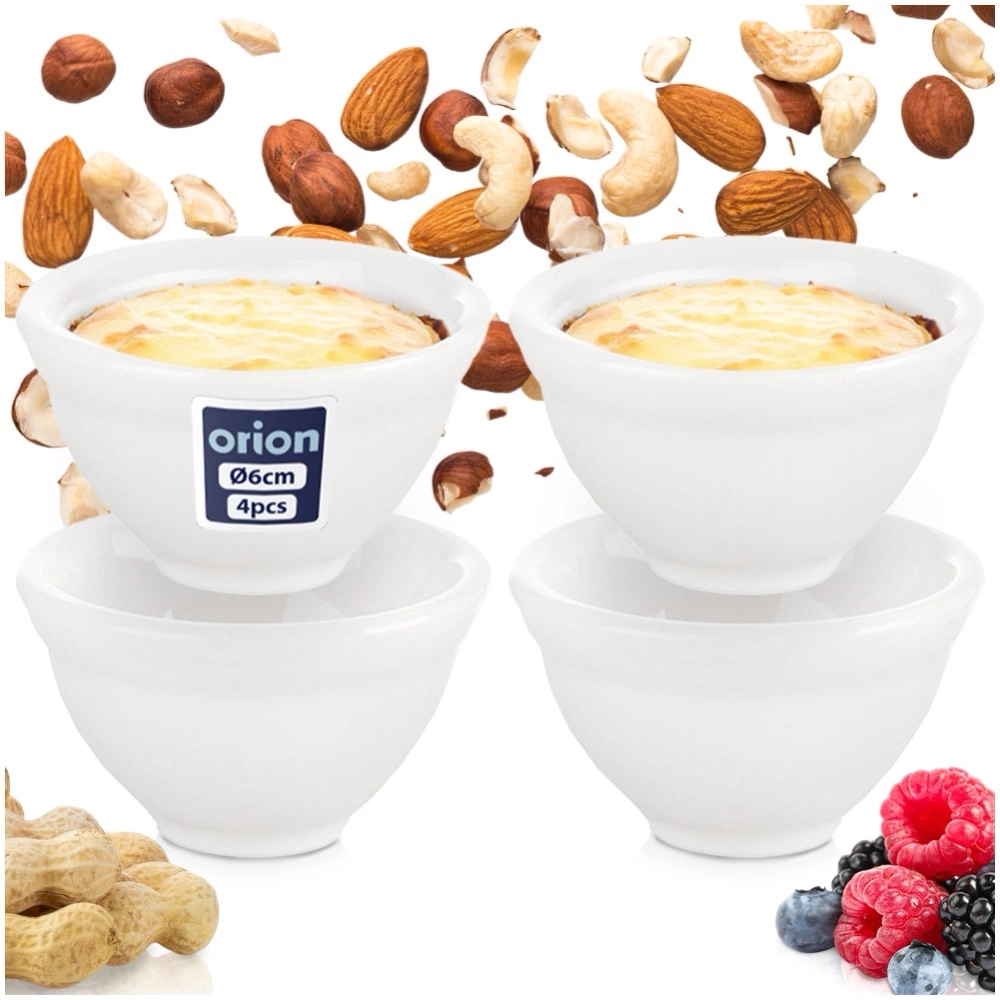 Miseczki na przekąski porcelanowe 6 cm, 40 ml 4 szt.