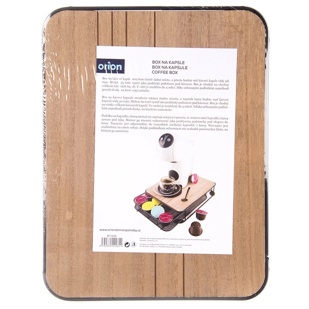 Organizer na kapsułki do kawy metalowy czarny