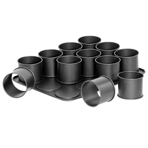 Forma do pieczenia mini tortów, 12 części, czarna metaliczna Zenker