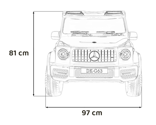 Pojazd Mercedes Benz G63 AMG XXL STRONG Biały