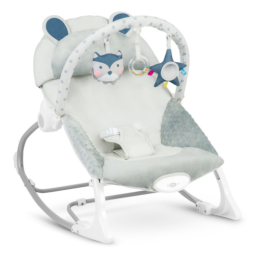 Leżaczek bujaczek z wibracją - szary