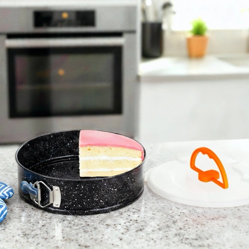 Tortownica rozpinana granitowa z pokrywką 24 cm