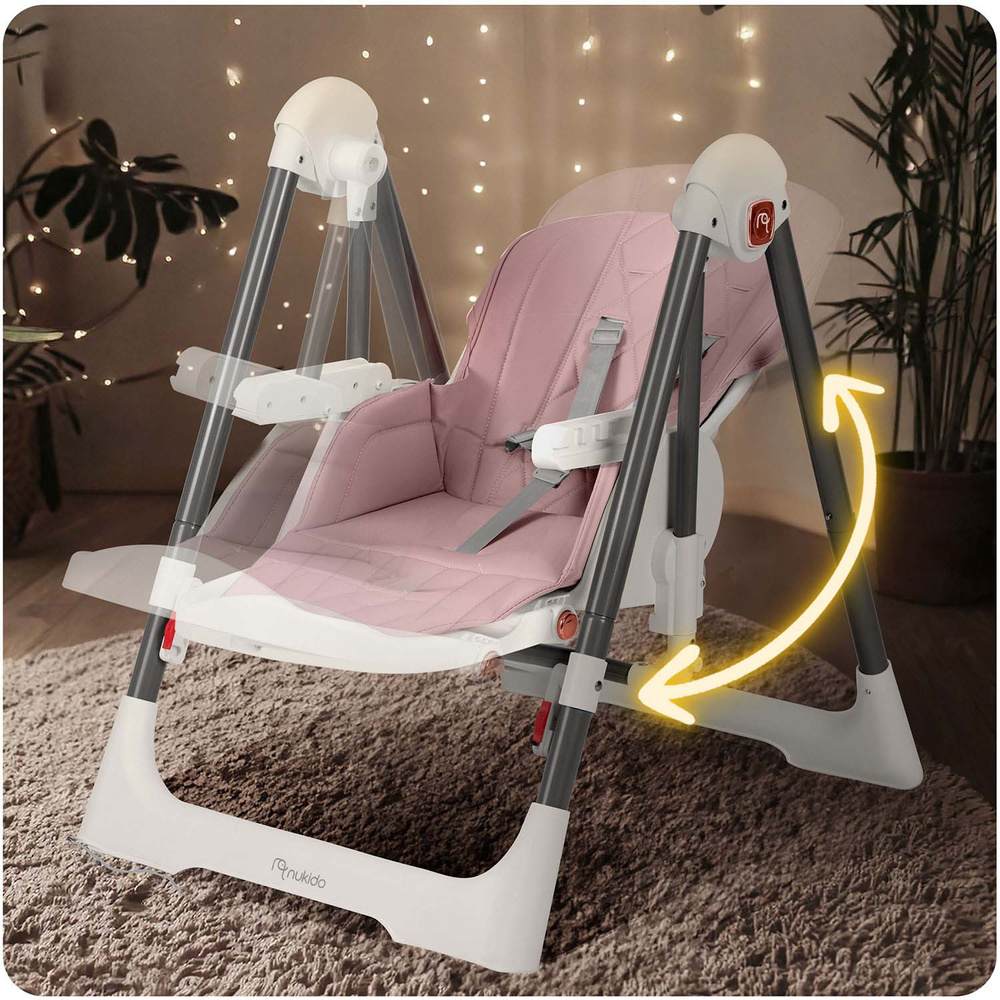 Krzesełko do karmienia  Elite różowe