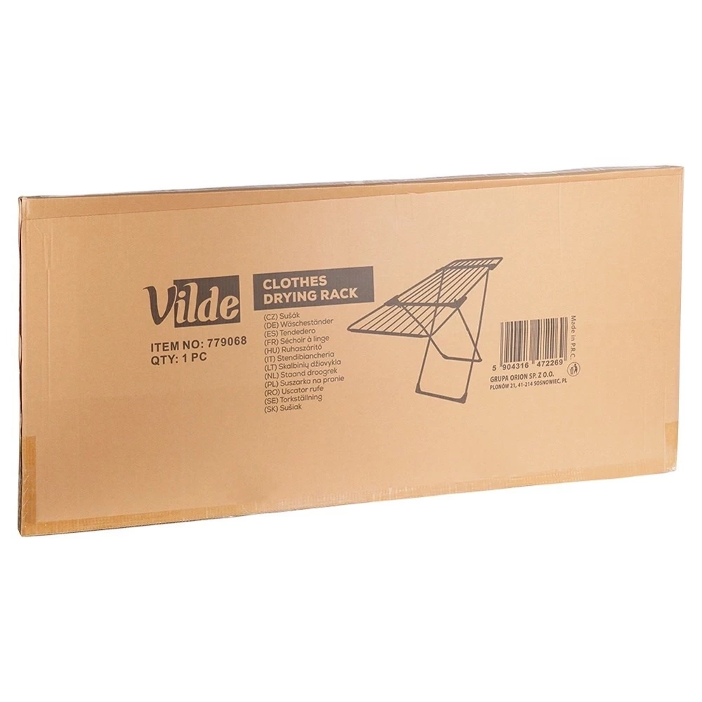 Suszarka na pranie metalowa czarna rozsuwana XXL 108-182 cm