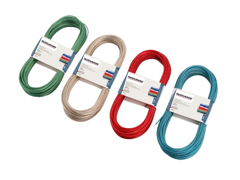 Metalowa linka w osłonce 20 m do prania na bielizne 521494