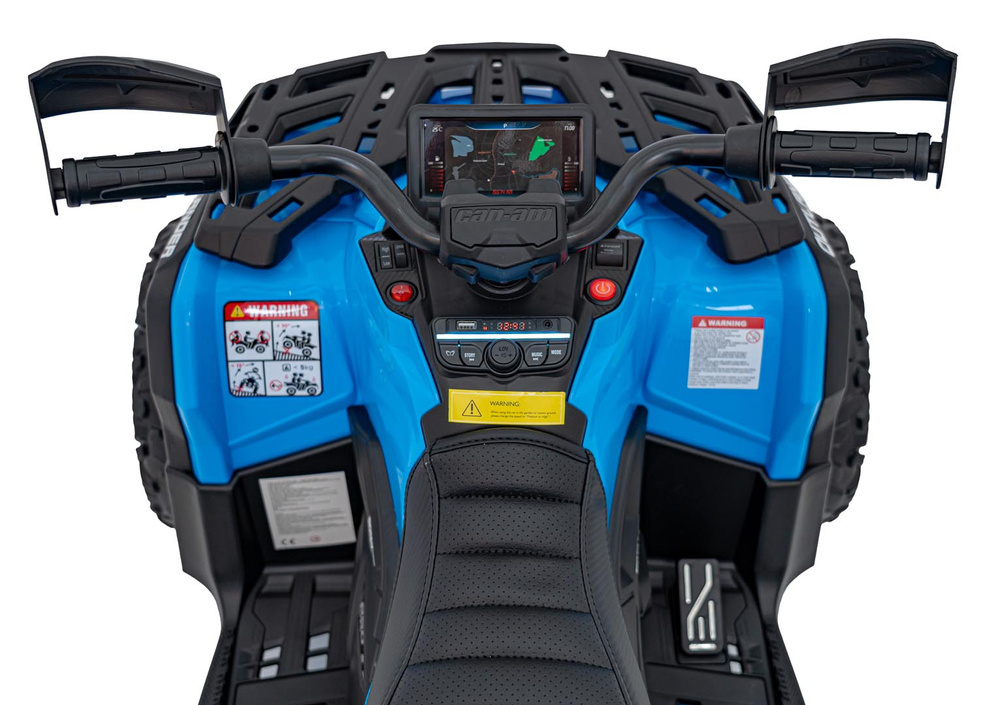 Quad Can Am Outlander ATV z Pilotem Niebieski