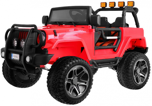 Pojazd Monster Jeep 4x4  Czerwony 24V10Ah