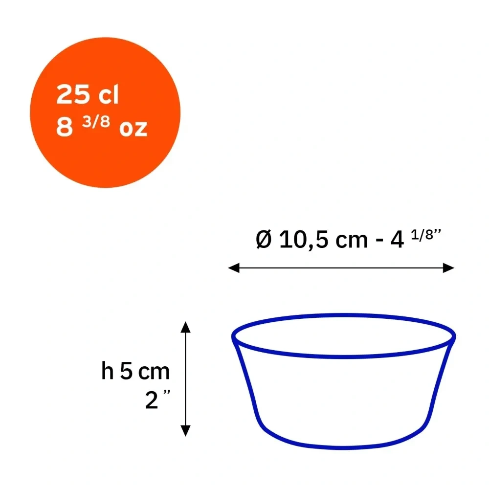 Miska salaterka bursztynowa 250 ml hartowane szkło Duralex