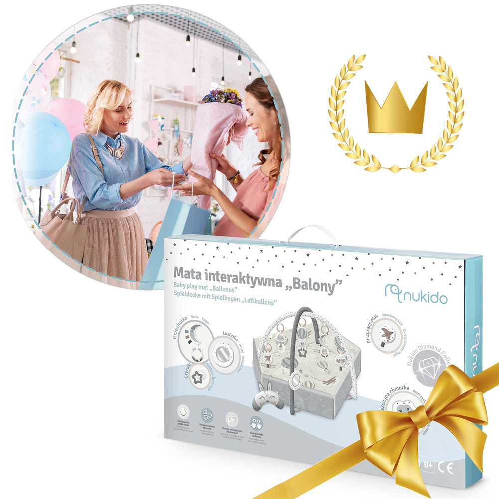 Mata edukacyjna interaktywna duża Balony