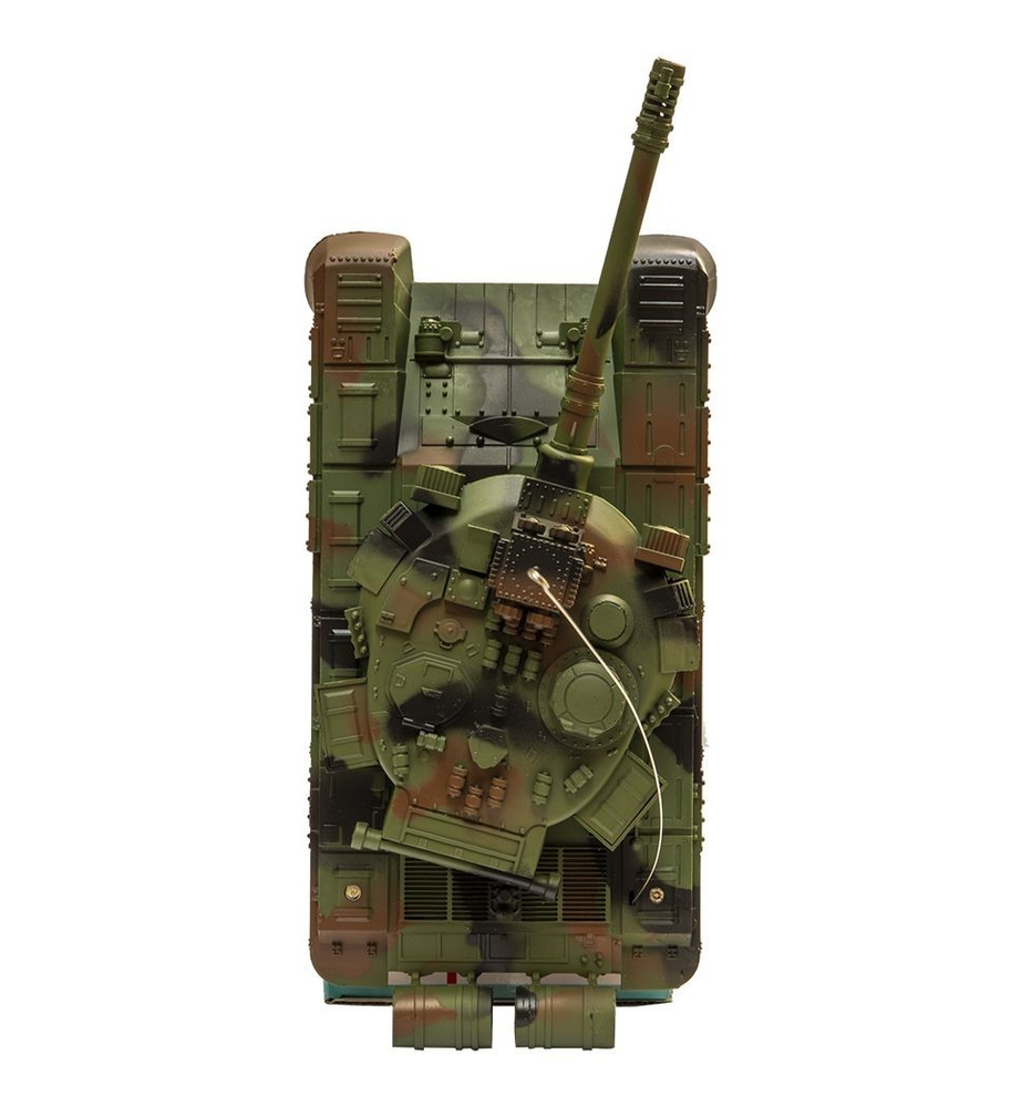 Czołg wojskowy zdalnie sterowany, światło i dźwięk zielony