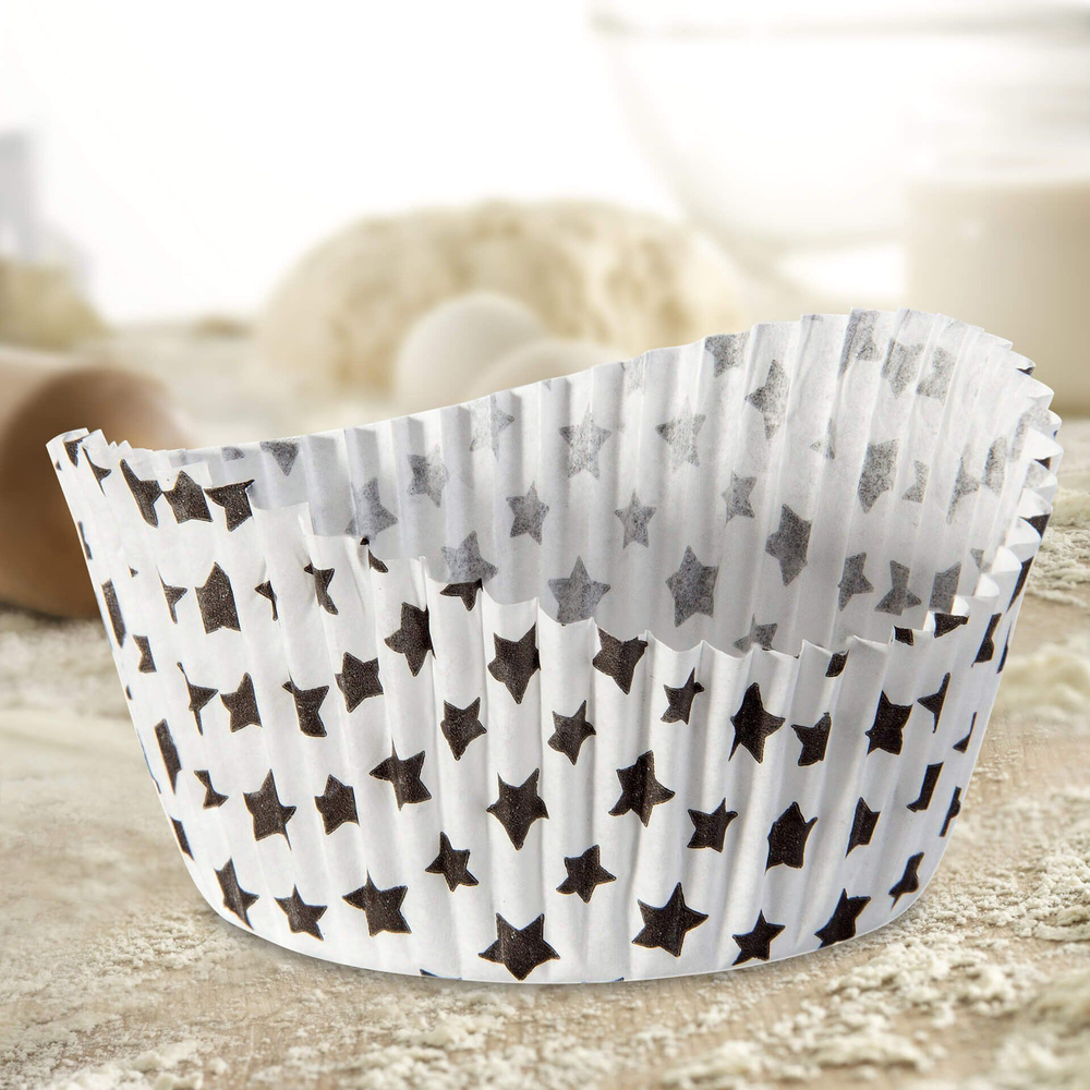 Forma do pieczenia bbeczek muffinek gwiazdki, 50 sztuk, papierowa Zenker