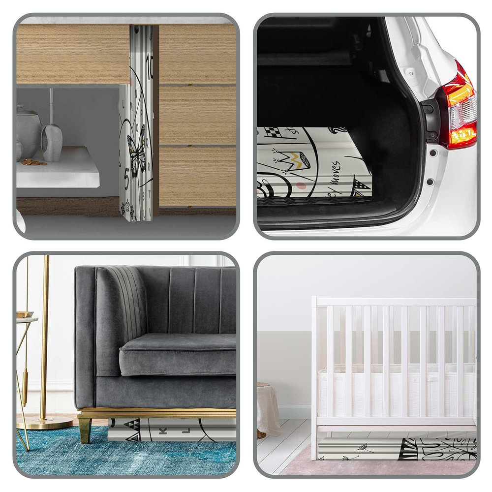 Mata piankowa edukacyjna składana 200 x 180 x 1 cm ocean-safari