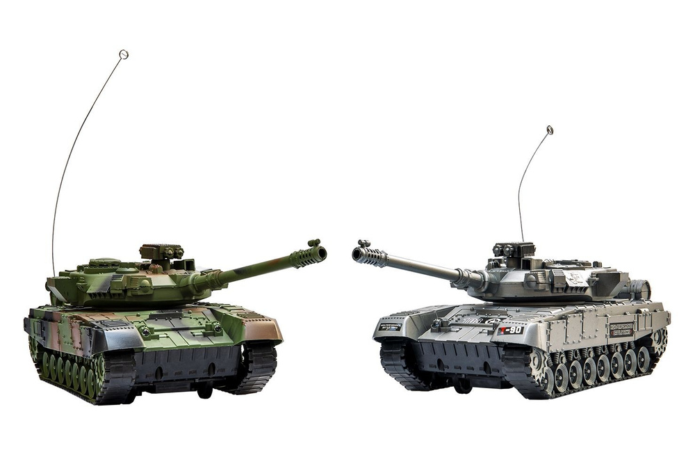 Czołg wojskowy zdalnie sterowany, światło i dźwięk zielony