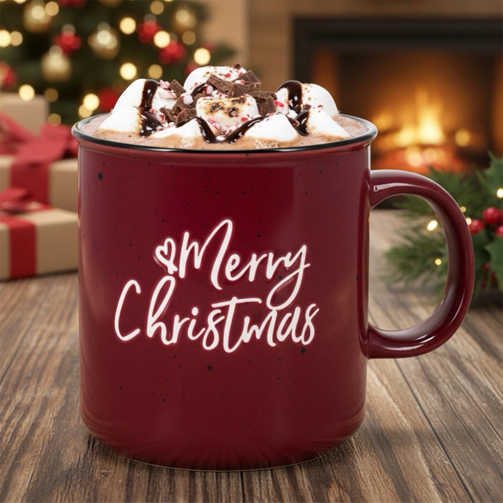 Kubek ceramiczny bordowy XXL 700 ml