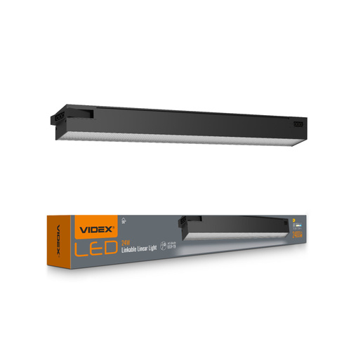 Łączna lampa liniowa LED VIDEX 24W 0,6M 5000K 2400lm czarna