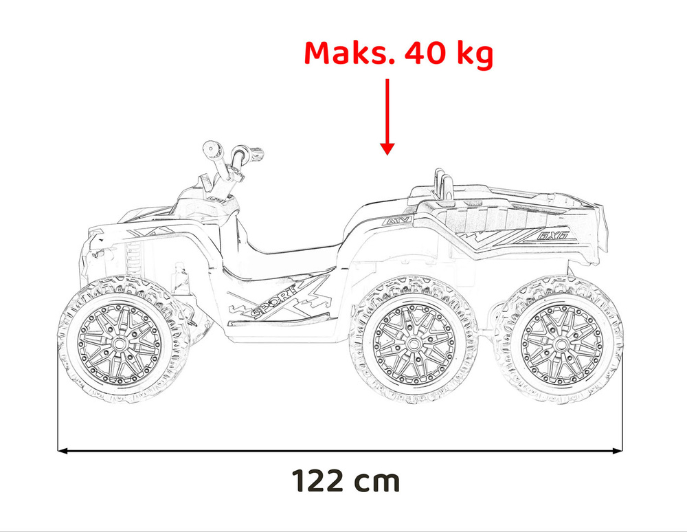 Pojazd Quad Sport TX ATV Biały