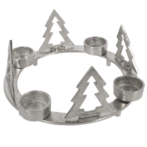 Świecznik aluminiowy na 4 świeczki 25 cm