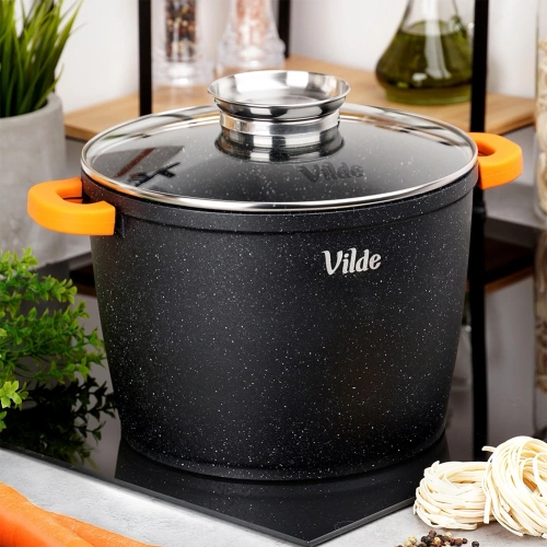 Garnek granitowy ze szklaną pokrywką TERRUNA AROMA 24 cm, 6,7 l