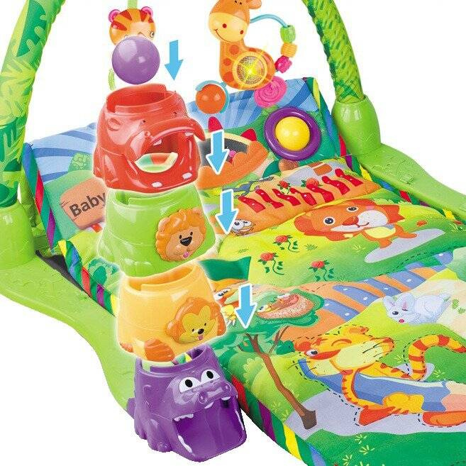 Mata edukacyjna interaktywna Zoo Grzechotki Piłeczki