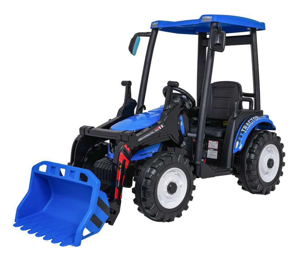 Pojazd MEGA Traktor D68 Z Przyczepką Niebieski