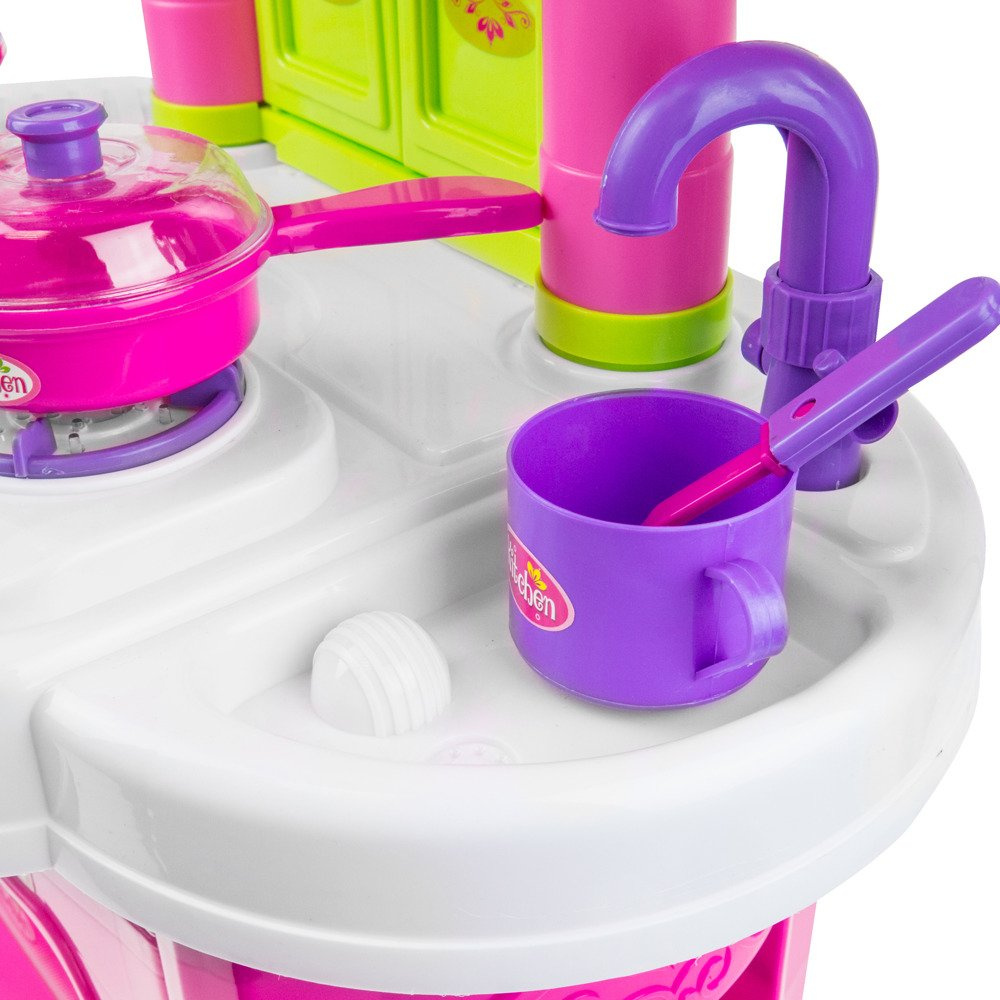 Duża kuchnia z szafką Akcesoria Dźwięki i Światła garnki