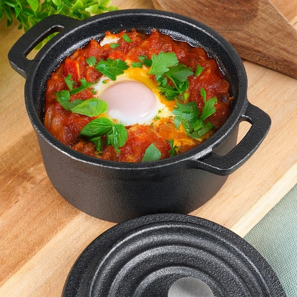 Garnek do serwowania z pokrywką żeliwny CAST LINE 10 cm, 250 ml