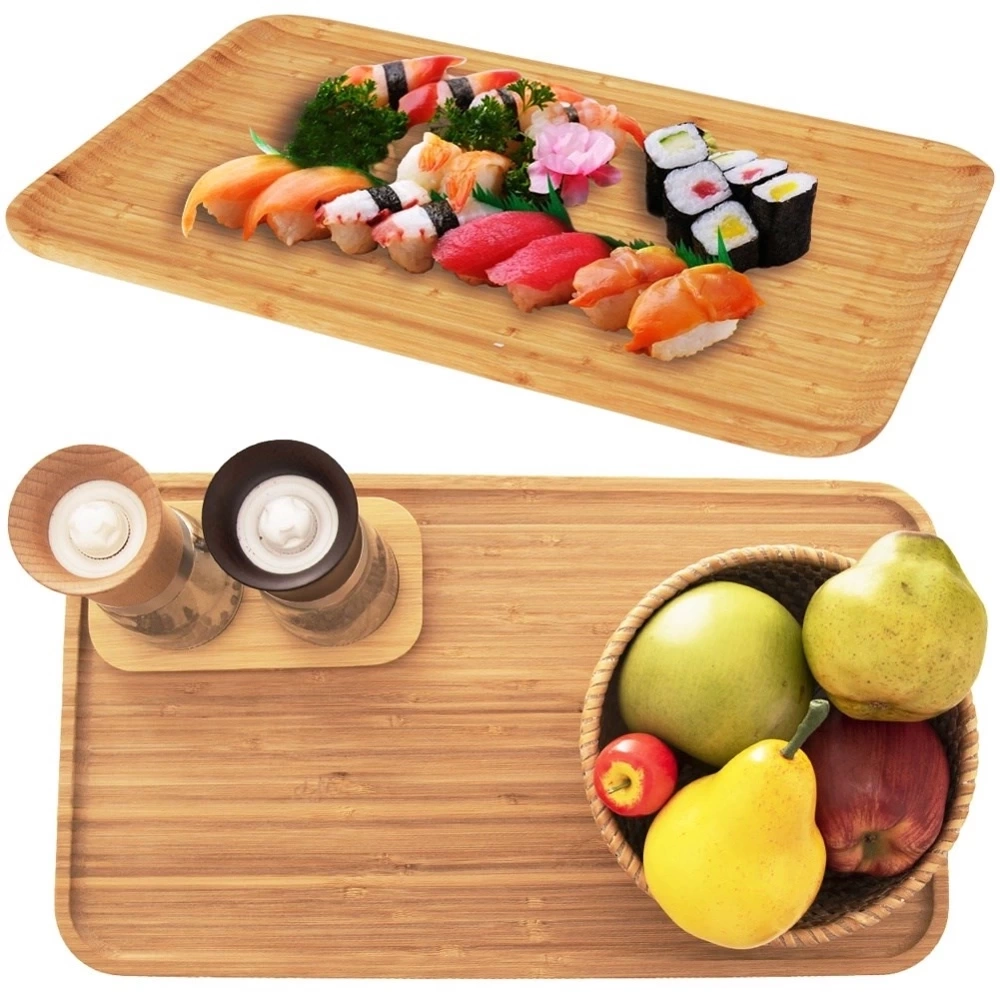 Taca do serwowania bambusowa 44x25x1,5 cm