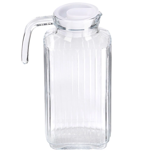 Dzbanek szklany z pokrywką wąski do lodówki 1,8 l