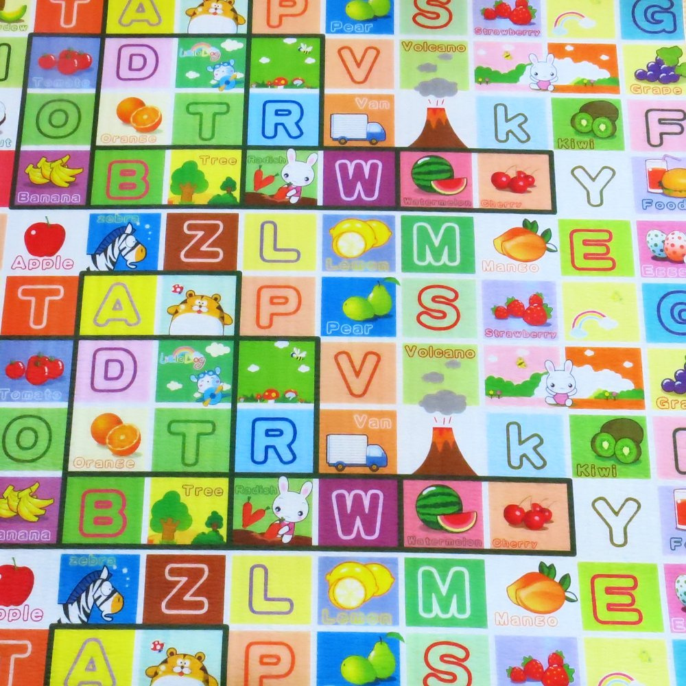 Dwustronna mata piankowa dla dzieci 177x197 cm XXL