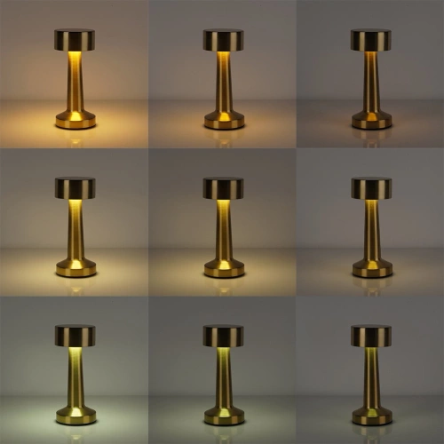 Lampka stołowa złota 21 LED 21 cm