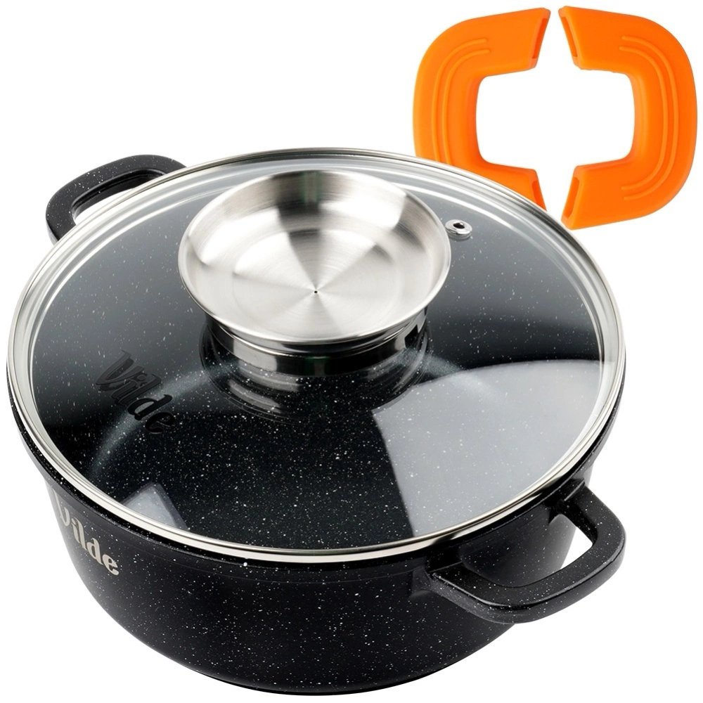 Garnek granitowy ze szklaną pokrywką TERRUNA AROMA 20 cm, 2,1 l